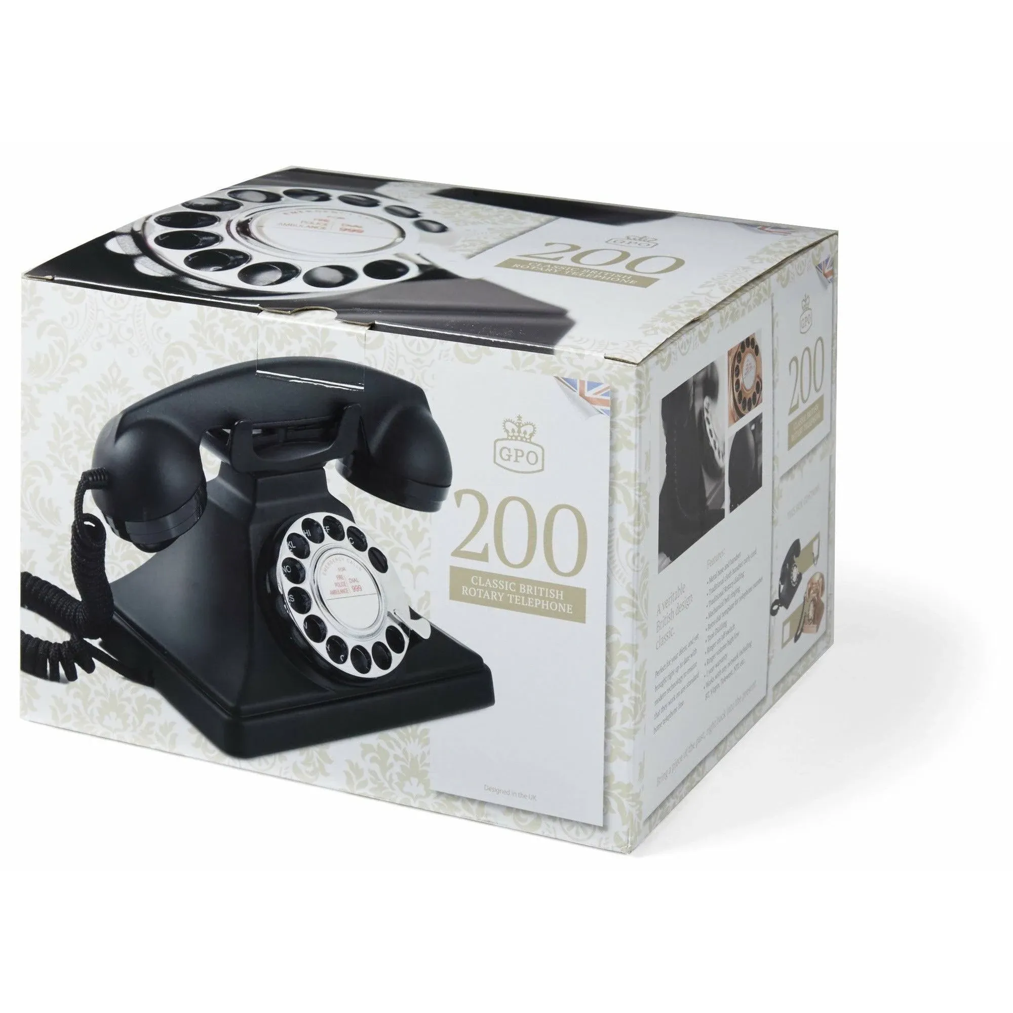 GPO Retro 200 Rotary Telephone - Black