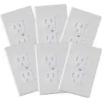 6-Pack  Self-Closing Outlet Covers (For Center Screw Outlets Only) - an Alternat