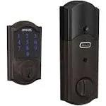 Schlage BE469NX-CAM Connect Camelot Touchscreen Electronic Deadbolt with Built-in Alarm and Z-Wave Plus Technology Satin Nickel Door Hardware