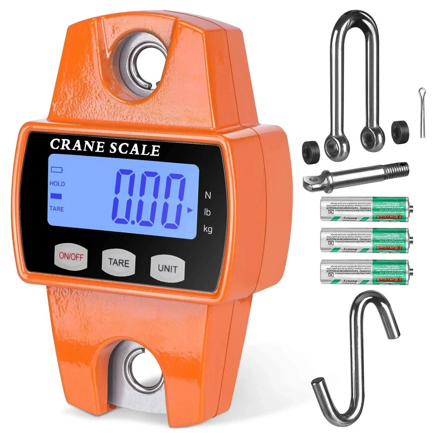 660lb Digital Hanging Scale with Cast Aluminum Case, Handheld 300Kg Mini Crane S