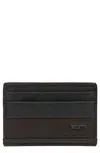 Men's Alpha Slg Slim Card Case In Anthracite/ Brown