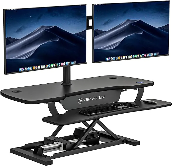 VersaDesk PowerPro Electric Height Adjustable Standing Desk Converter