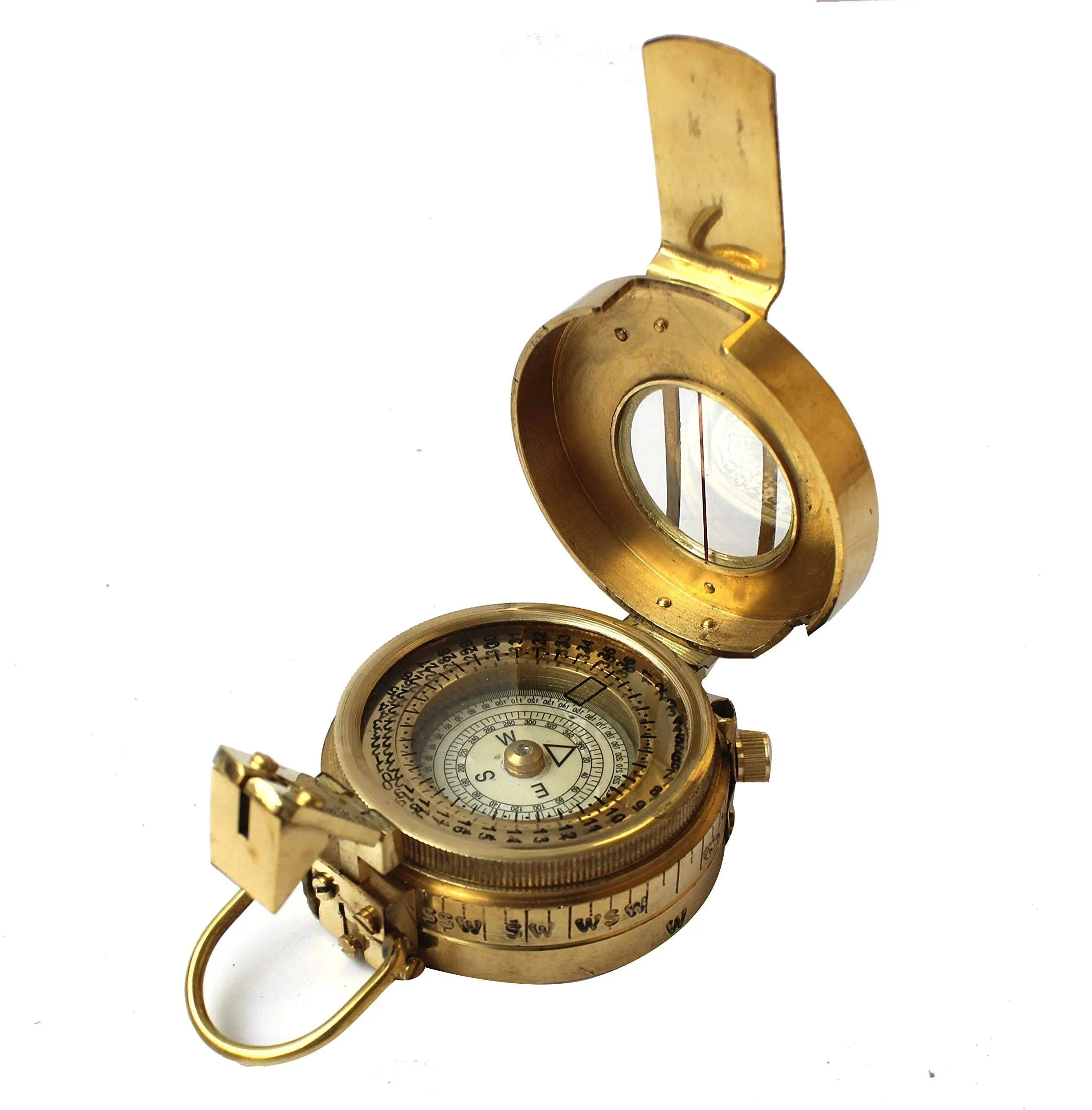 Nautical Vintage Military Navigational Marine Brass Compass 2.5 Pocket Antique Device