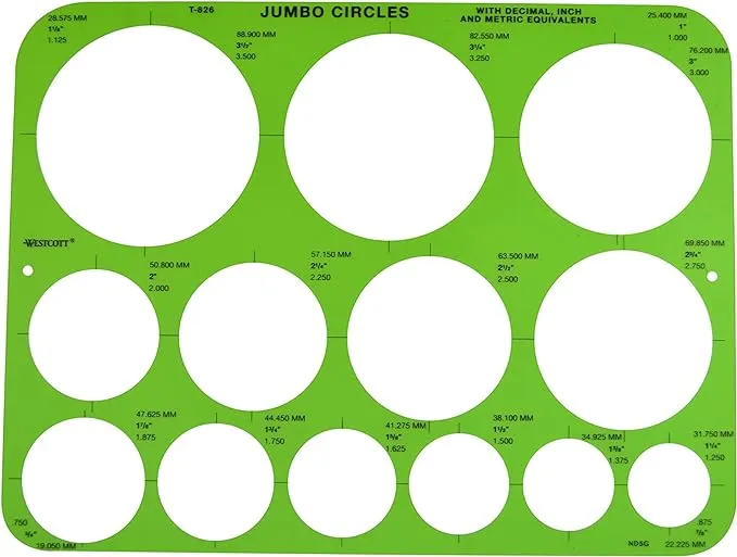 Acme United Westcott Jumbo Circles Geometric Template