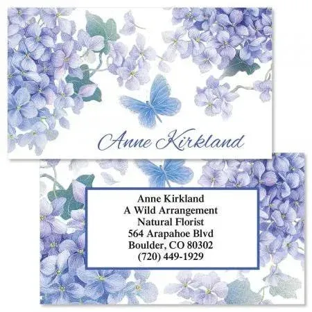 Lavender Beauty Double-Sided Floral Business Cards