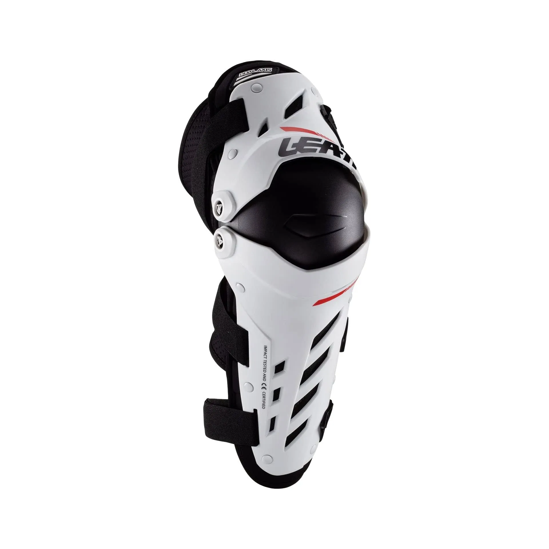 Leatt 2022 Dual Axis Knee Guards, White-Dirtbike Knee Guard