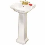 Cloakroom 19" Pedestal Combo Bathroom Sink