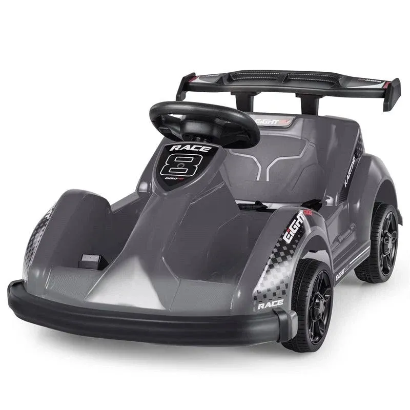 6V Kids Ride on Go Cart with Remote Control and Safety Belt-Black | Costway