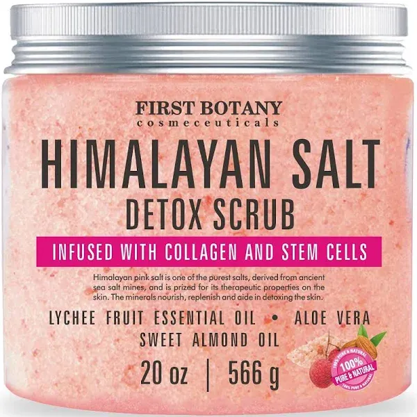 First Botany Himalayan Salt Body Scrub with Collagen and Stem Cells - Natural ...