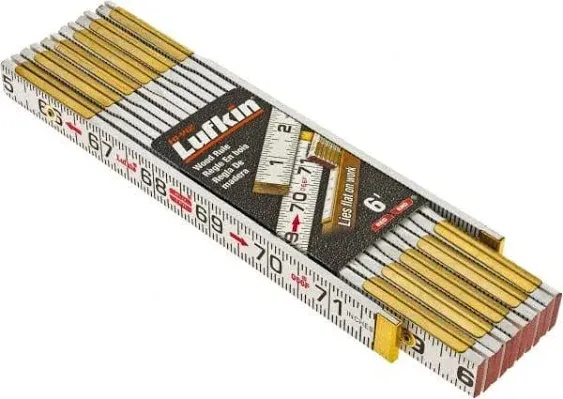 Lufkin® 6' Red End® Flat Folding Wood Ruler