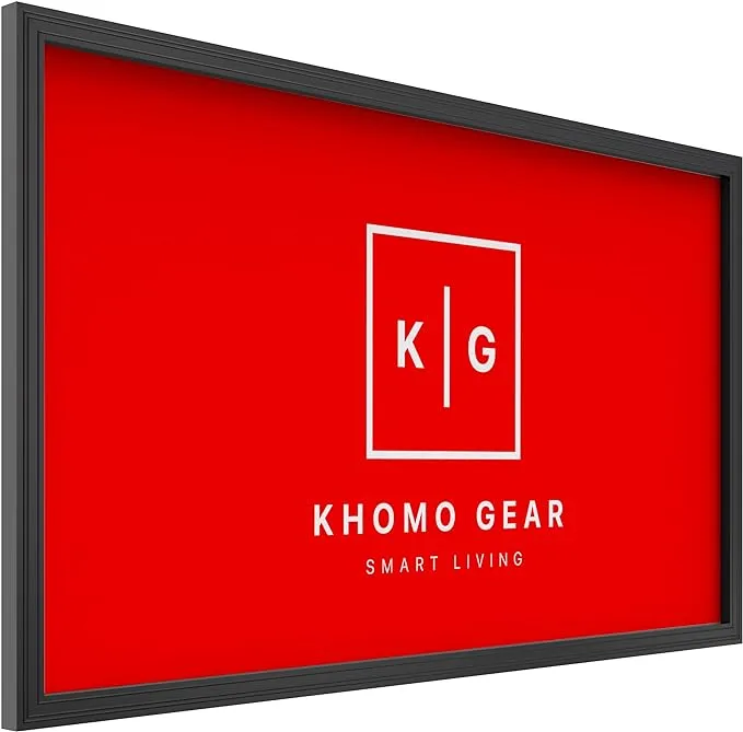 KHOMO GEAR Fixed Frame Projector Screen 100 inch - Hang on Wall - 4K - 8K Ultra HD, HDTV, HDR & Active 3D, Ultra Short Throw - 16:9 Format