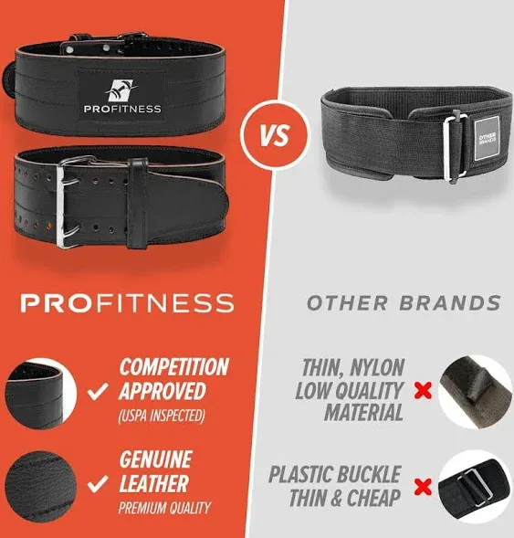 ProFitness Weight Lifting Belt Men and Woman Leather Weightlifting Belt Comes