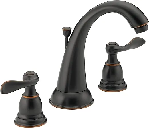 Delta B3596LF-OB Foundations Windemere Two Handle Widespread Lavatory Faucet, Oil Rubbed Bronze