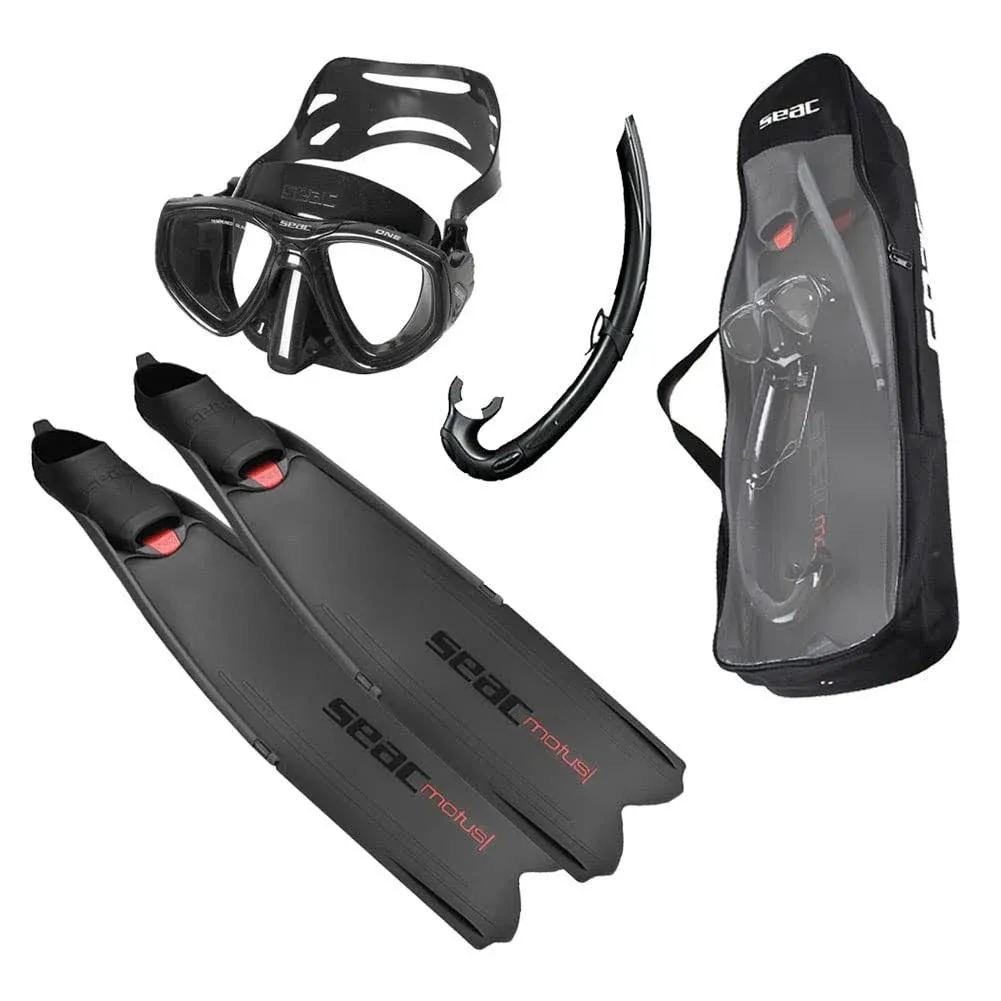 Seac Motus Tris Freediving and Spearfishing Set Black / 9.5-10