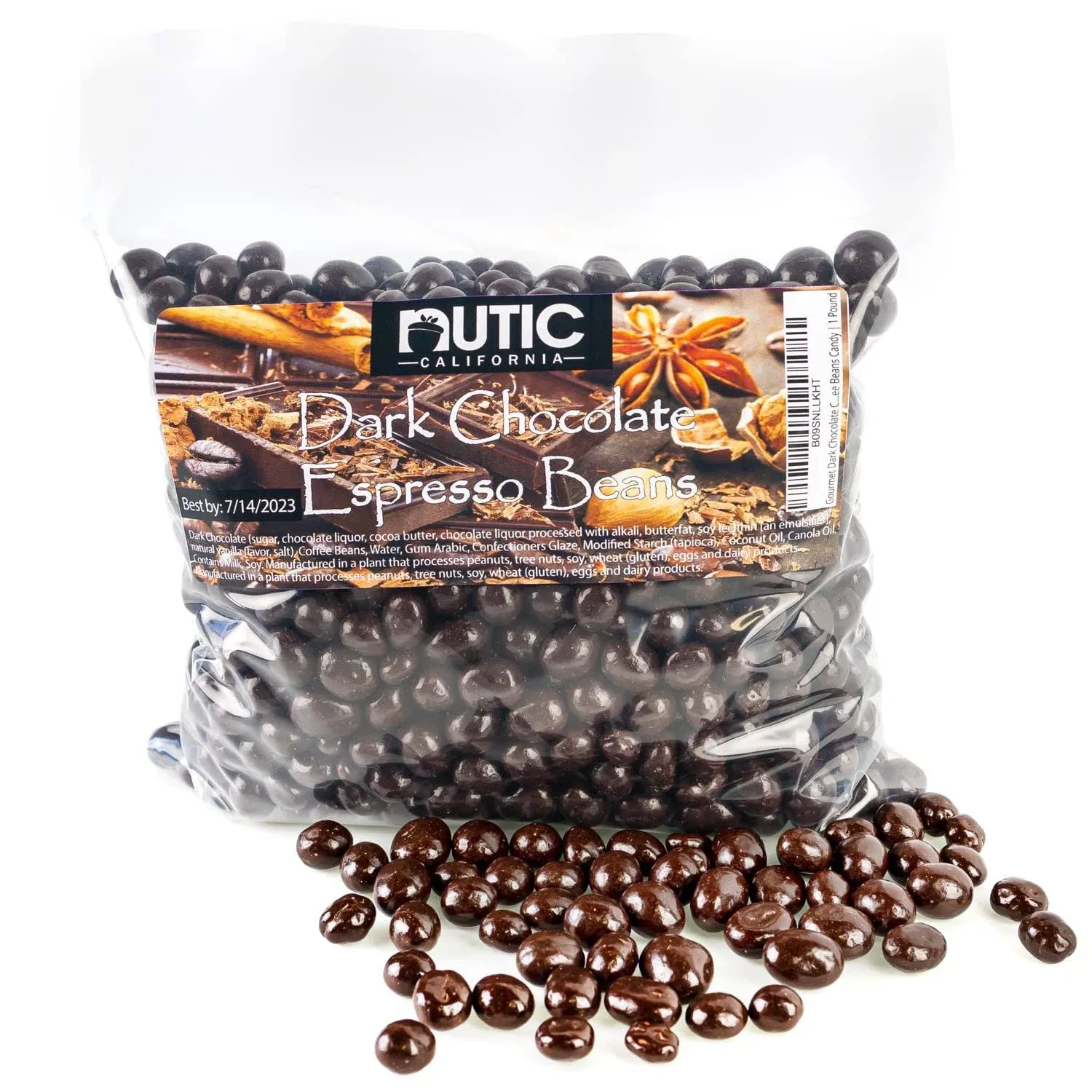 Nutic Gourmet Dark Chocolate Covered Espresso Beans | Roasted Chocolate Coffee ...