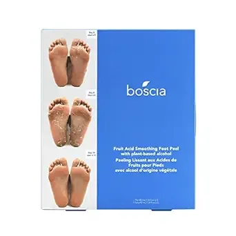 boscia Fruit Acid Foot Peel Mask for Baby Soft Skin. Peeling off Dead Skin & Calluses. Vegan Skincare Exfoliator for Cracked Heels & Sensitive Skin