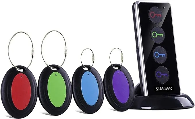 Key Finder with Up to 131ft Working Range in Open Space, Simjar Wireless Remote Control RF Key Finder Locator for Keys Wallet Phone Glasses Luggage Pet Tracker