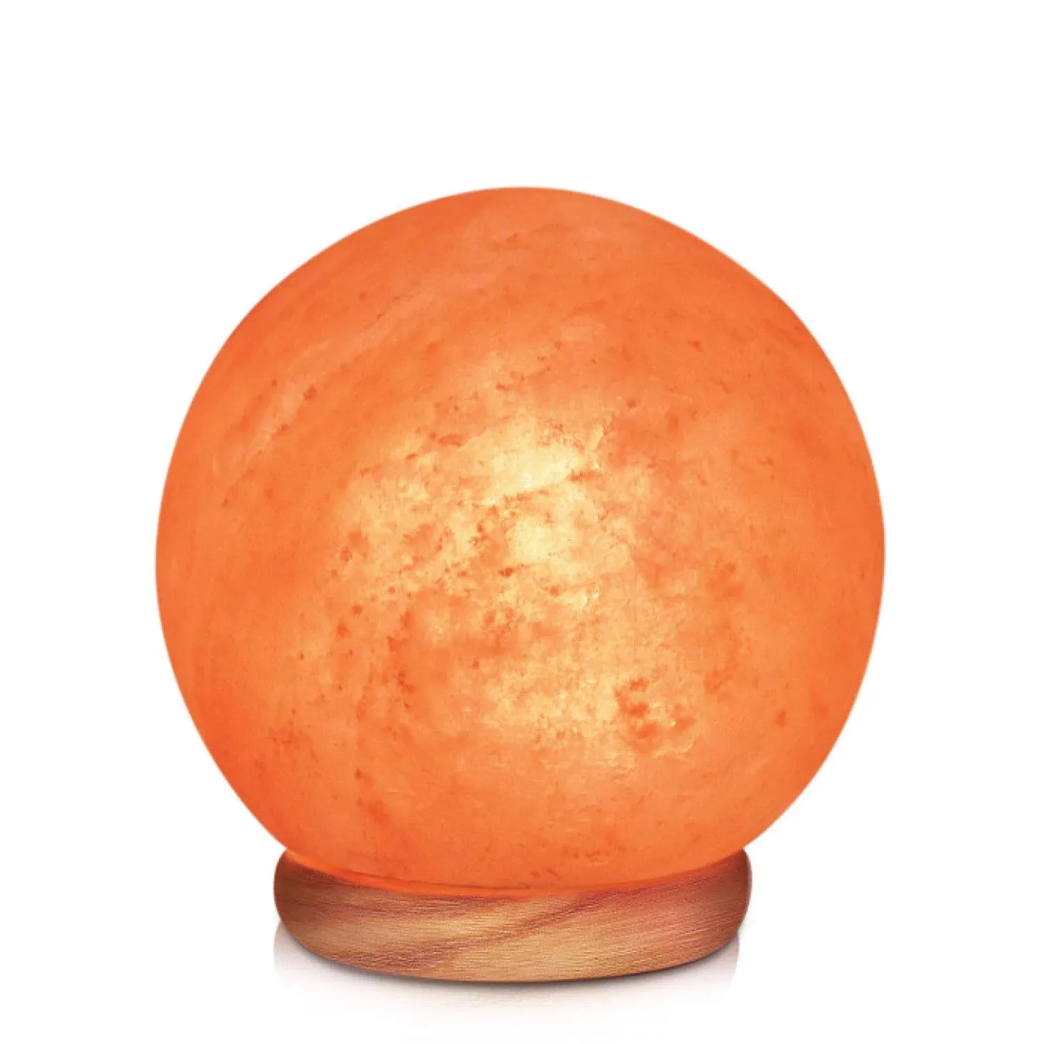 Himalayan Glow Natural Himalayan Salt Lamp with Dimmer Switch - All Natural and Handcrafted with Wooden Base – 6-8 lbs