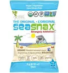 Seasnax Organic Roasted Seaweed Snack Original, 0.18 oz Pack of 12