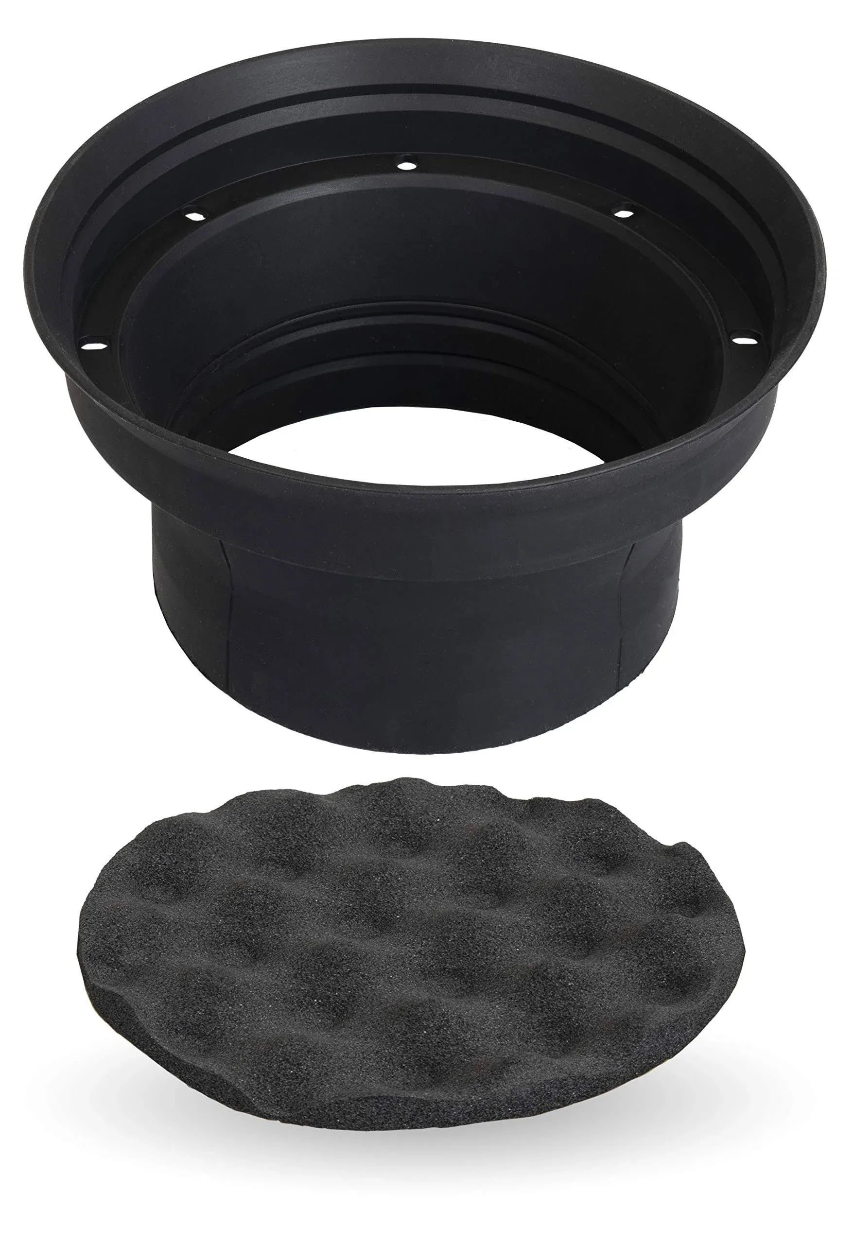 NVX XBAF525 2 Piece Universal 5.25" Silicone Rubber Speaker Baffles with Self Adhesive Foam Base Pad