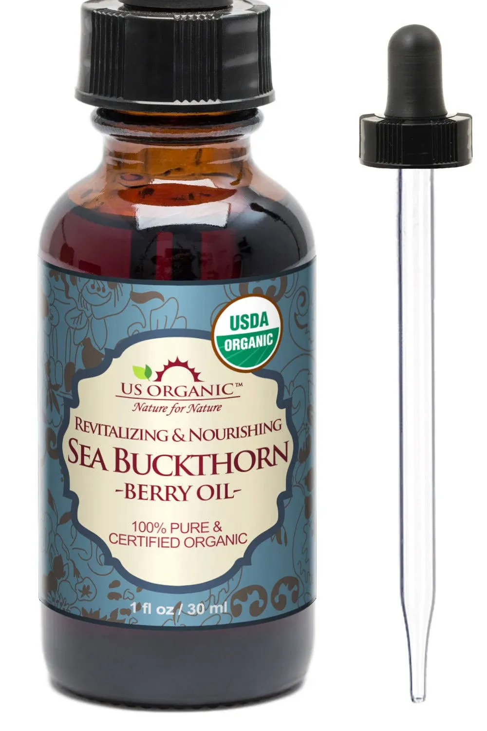 US Organic Sea Buckthorn Berry Fruit Oil, USDA Certified Organic,100% Pure & CO2