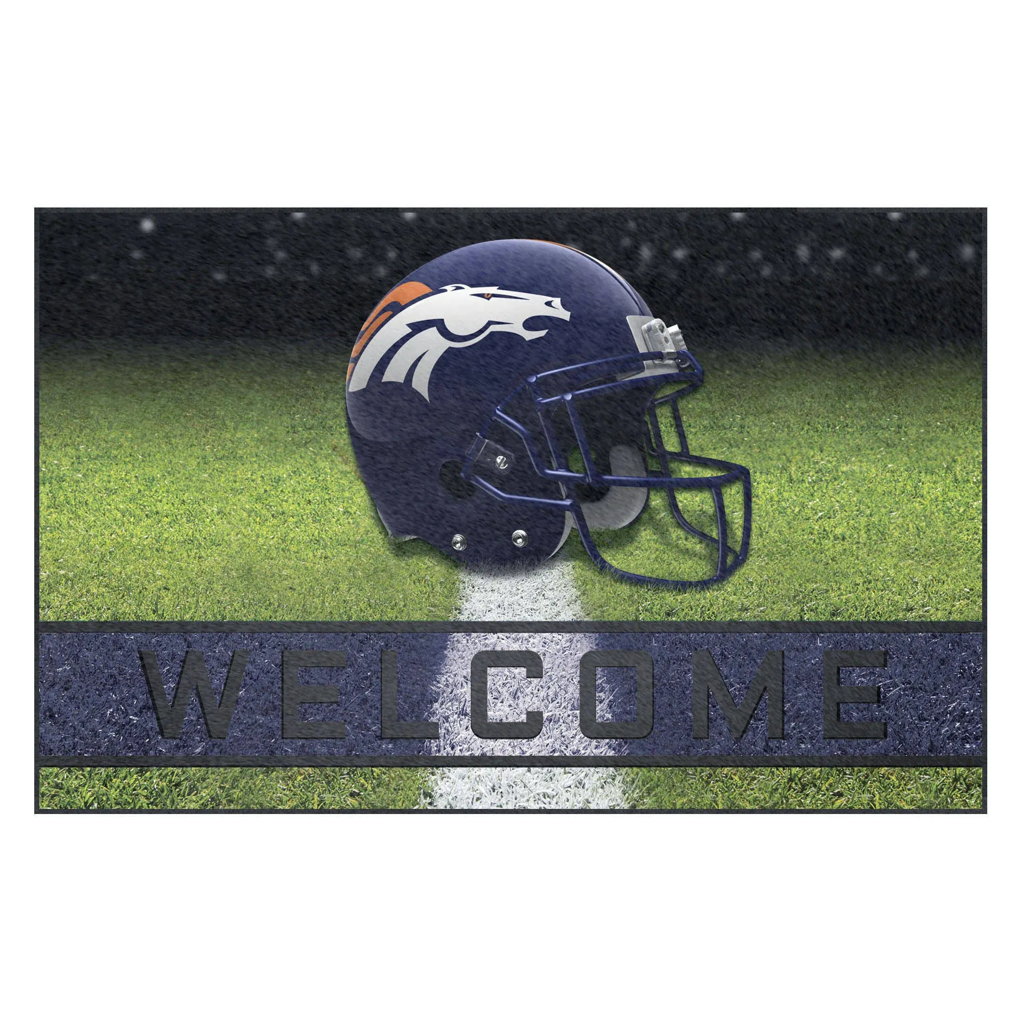 Denver Broncos Crumb Rubber Door Mat