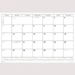 Desk Pad Monthly Calendar Insert Pack, 24.5 x 16