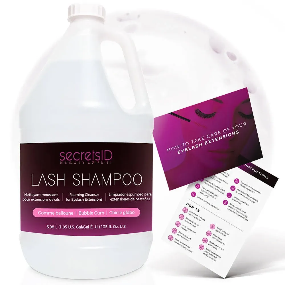 Lash Shampoo Bulk for Professional Lash Extension | 1 Gallon with 50 Lash Ext...