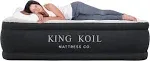 King Koil Plush Pillow Top Luxury Twin Air Mattress with Built-in High-Speed ...