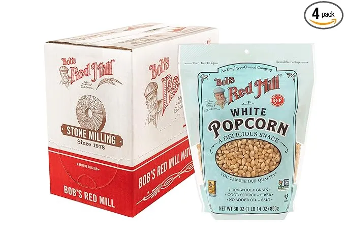 Bob's Red Mill - Popcorn - White - Case of 4 - 30 oz.