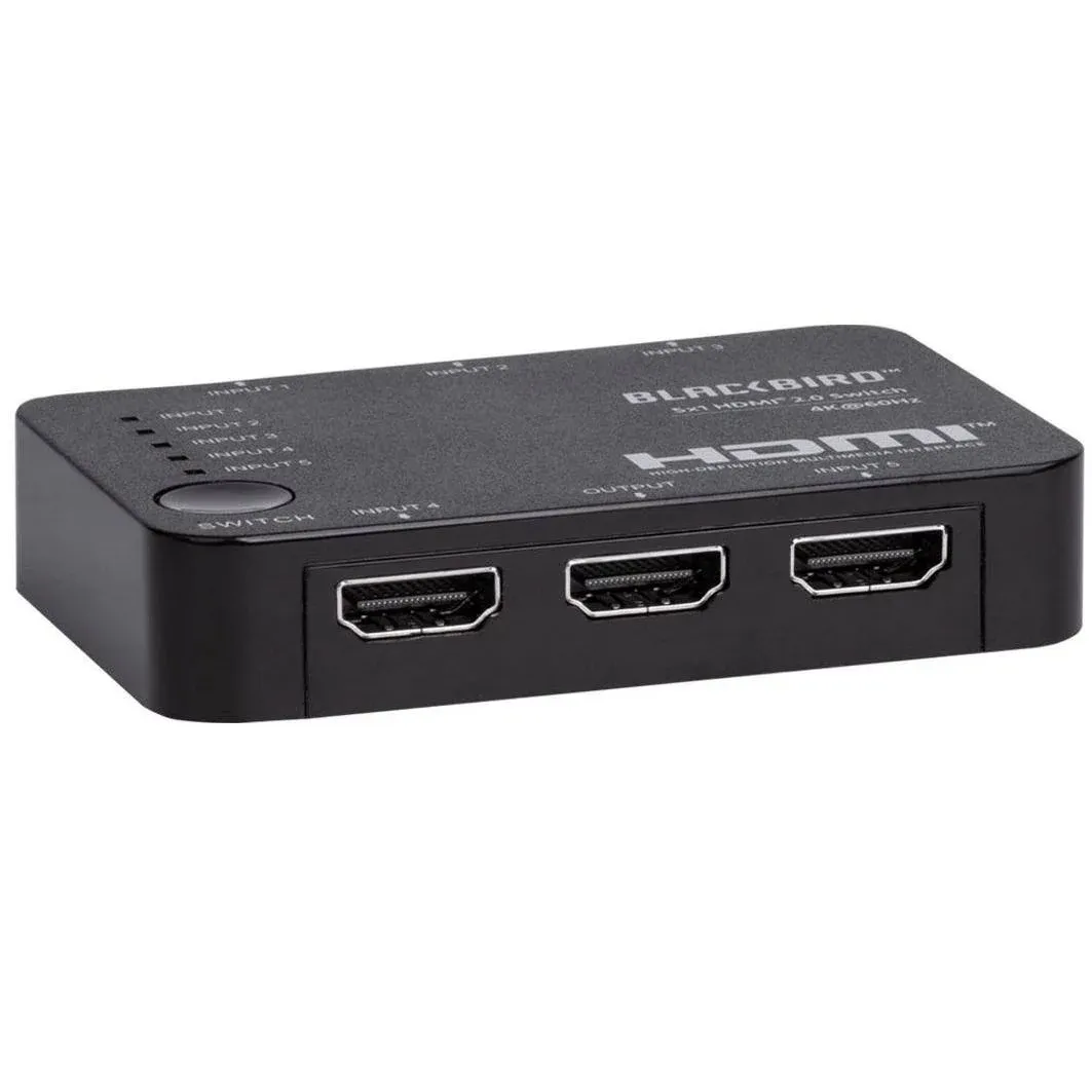 Monoprice Blackbird 4K 5x1 HDMI 2.0 Switch, HDR10, 18G, HDCP 2.2, 4K@60Hz, HLG