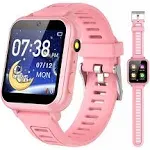 Cosjoype Kids Game Smart Watch for Kids with 16 Puzzle Games HD Touch Screen Camera Music Player Pedometer Alarm Clock Calculator Flashlight 12/24 HR