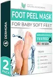 Foot Peel Mask - for Cracked Heels, Dead Skin & Calluses - Make Your 2 Pair