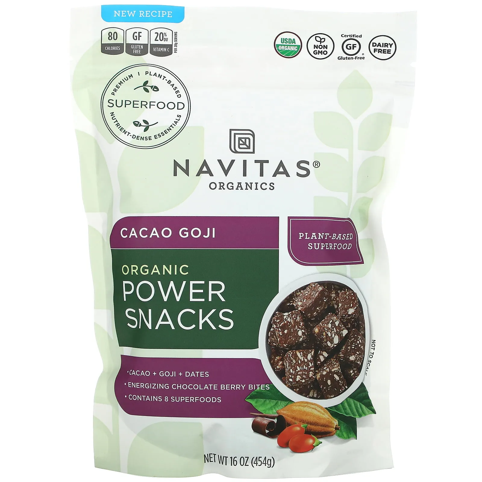 Navitas Organics Organic Cacao Goji Power Snacks