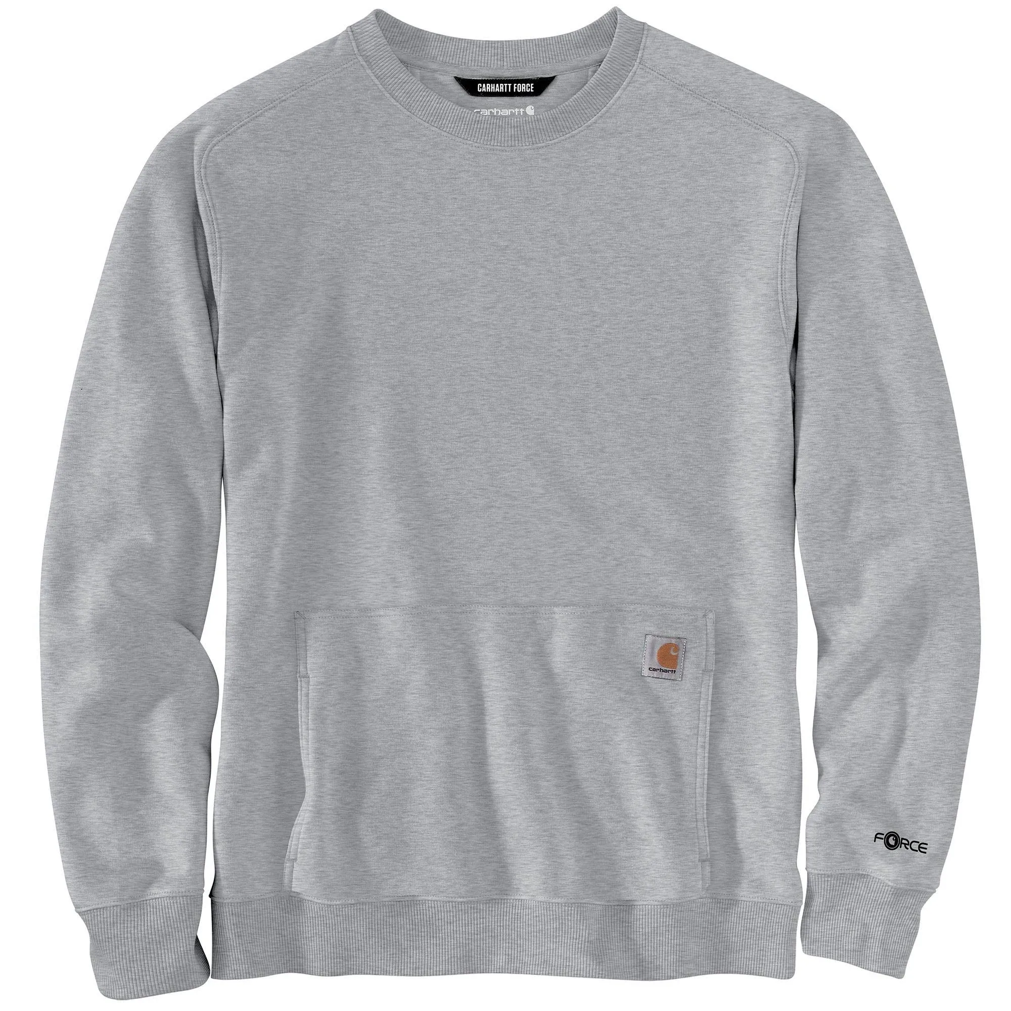 Carhartt Force Relaxed Fit Lightweight Crewneck Sweatshirt Asphalt Heather Grey