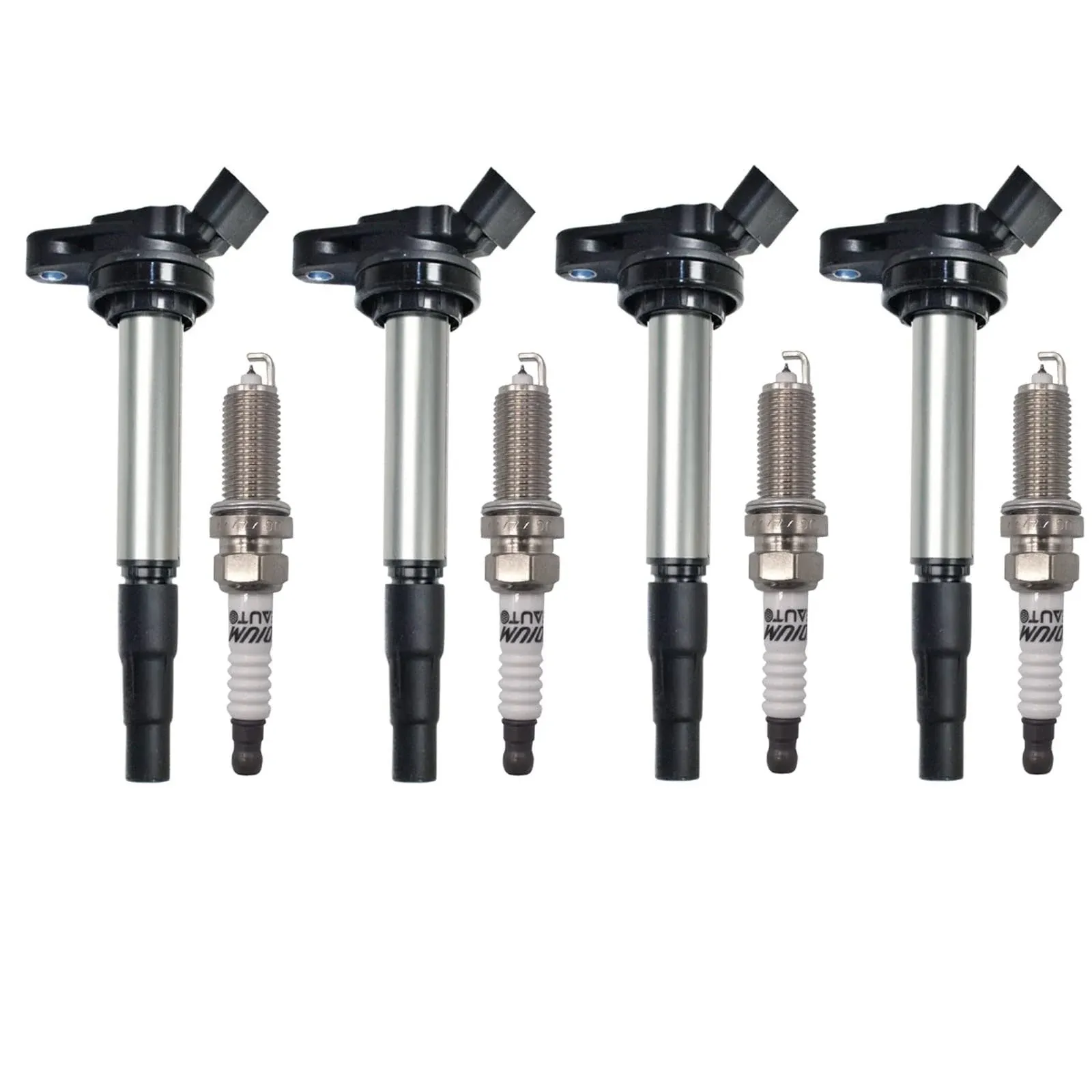 OYEAUTO Iridium Spark Plug Ignition Coil Pack Set of 4 Compatible with... 