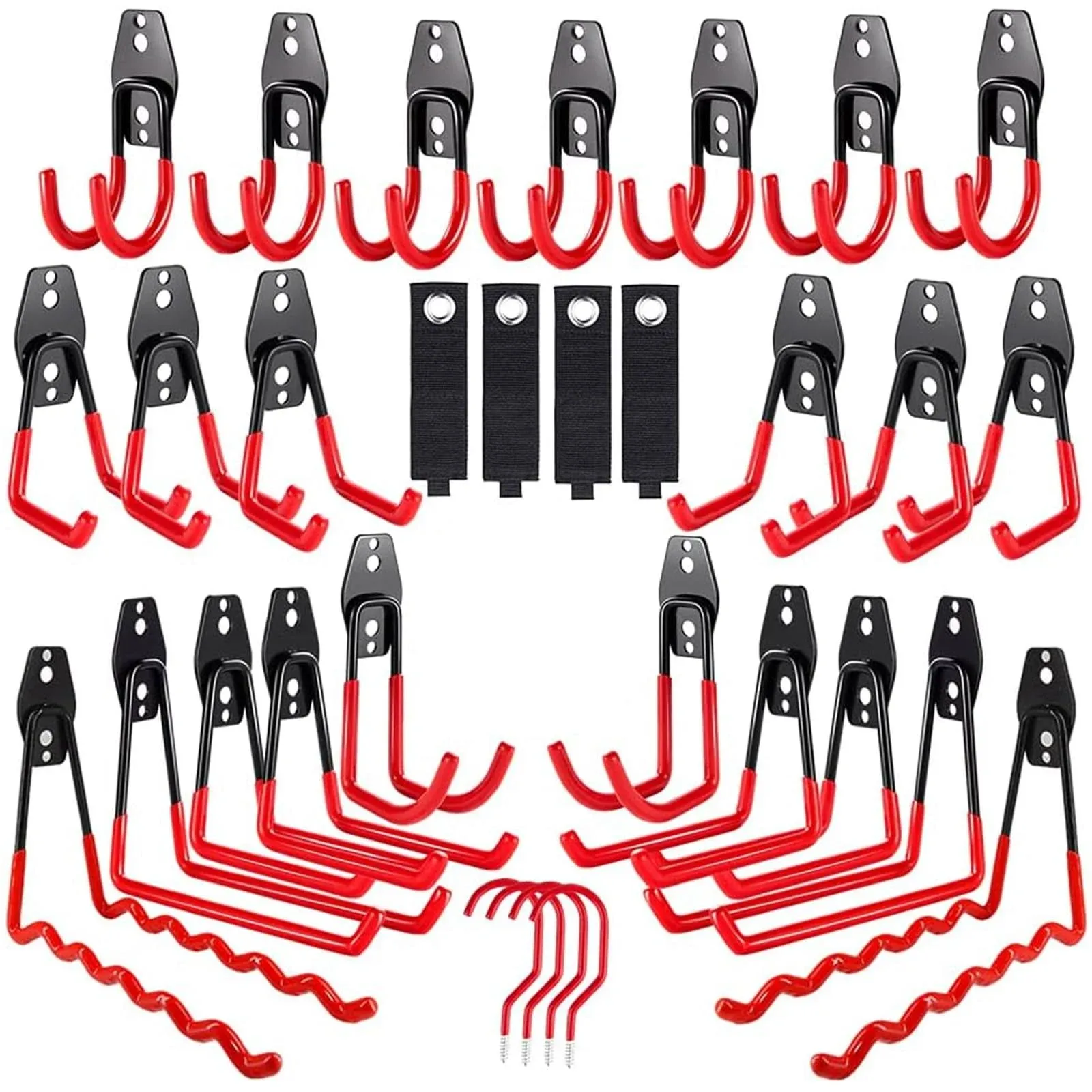 3-H Garage Storage Hooks 31 Pack,Garage Hooks Heavy Duty with 1 Extra Strengthen Welding Point,Garage Hooks for Hanging Shed Lad