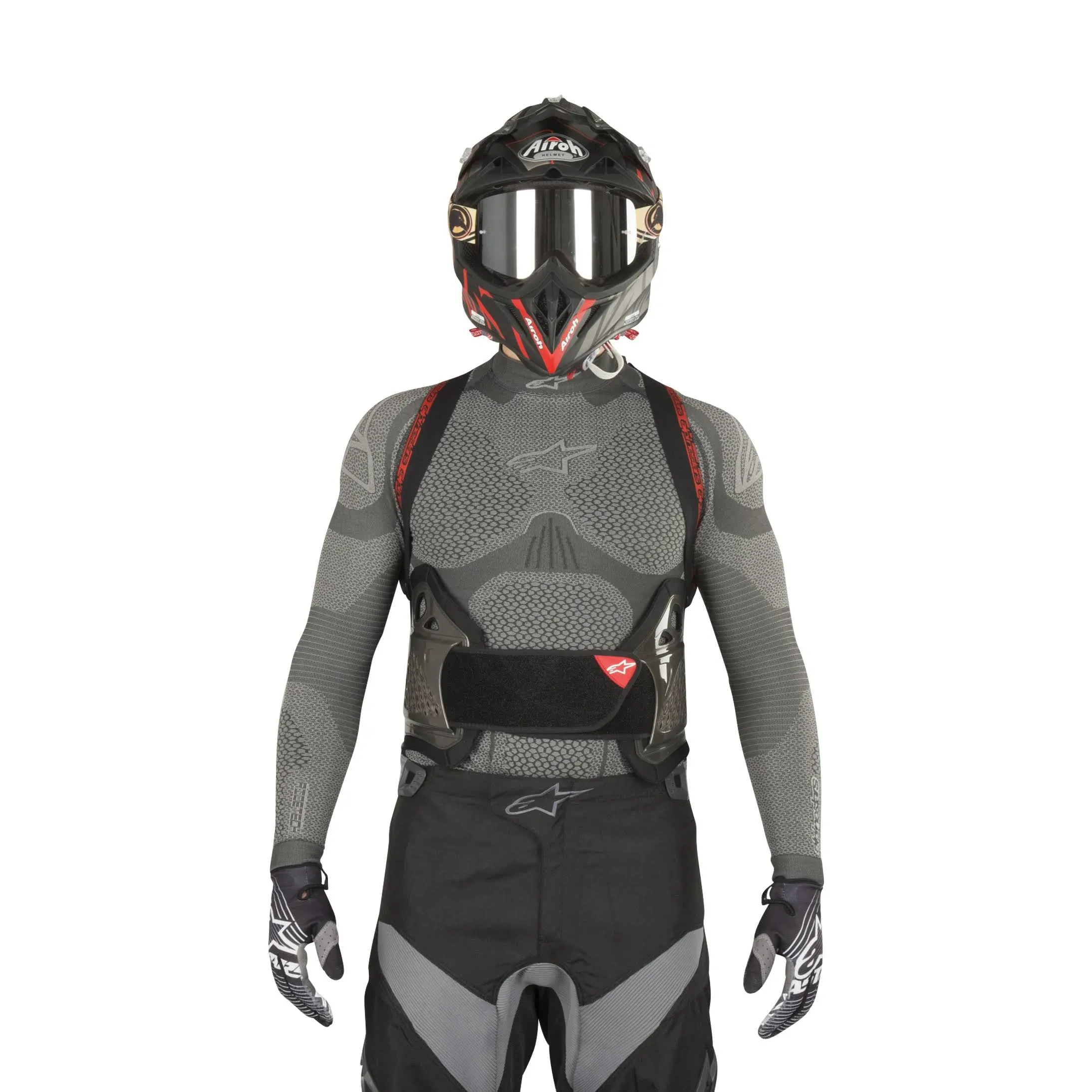 ALPINESTARS 6504718-13-S Nucleon KR-3 Back Protector - Black/Red - Small