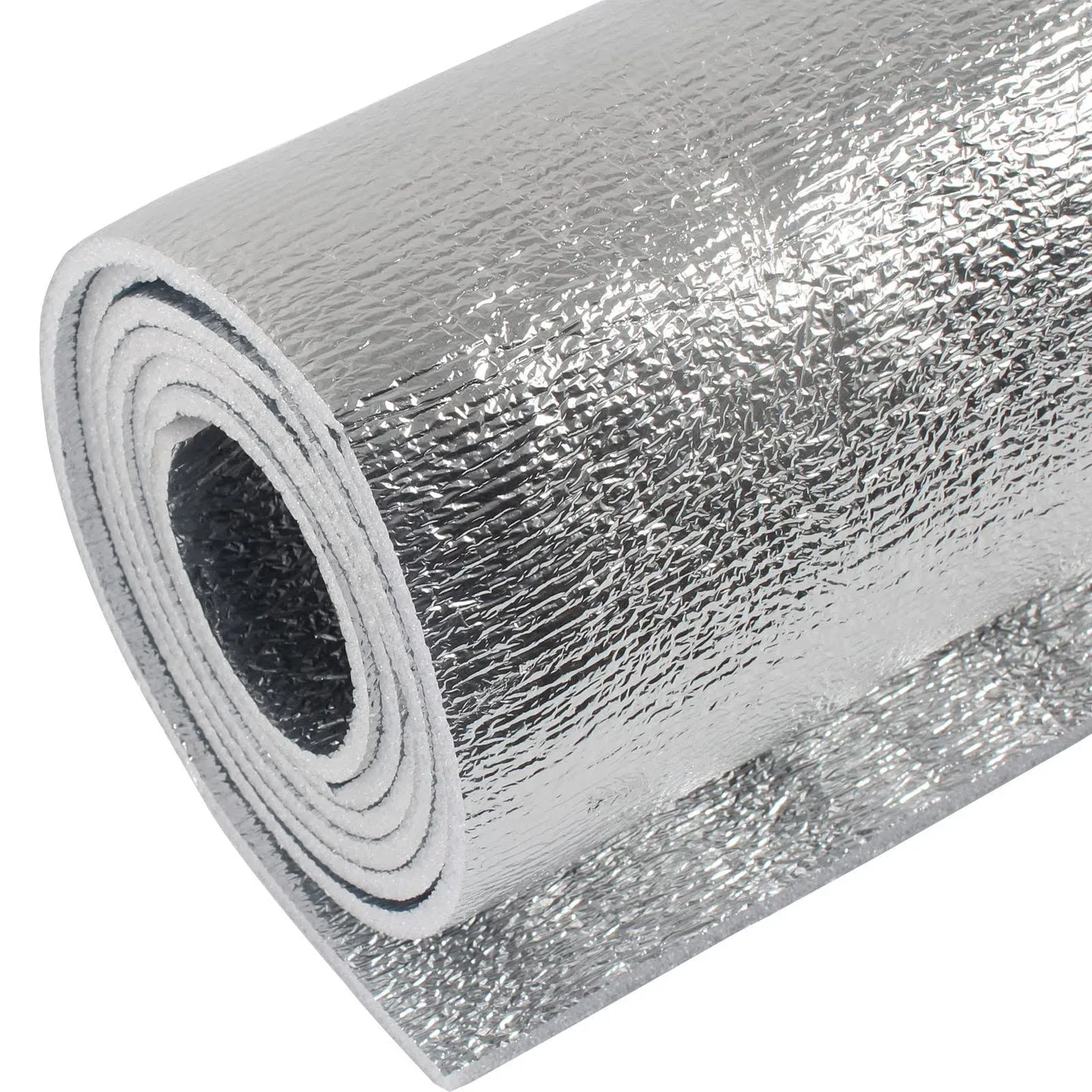 Halero 5mm Reflective Insulation Foam Core Radiant Barrier 40“ × 80” Double Aluminum Foil Cold and Heat Shield Thermal Insulation for Ceilings,Walls,Steel Buildings,Roofing ect