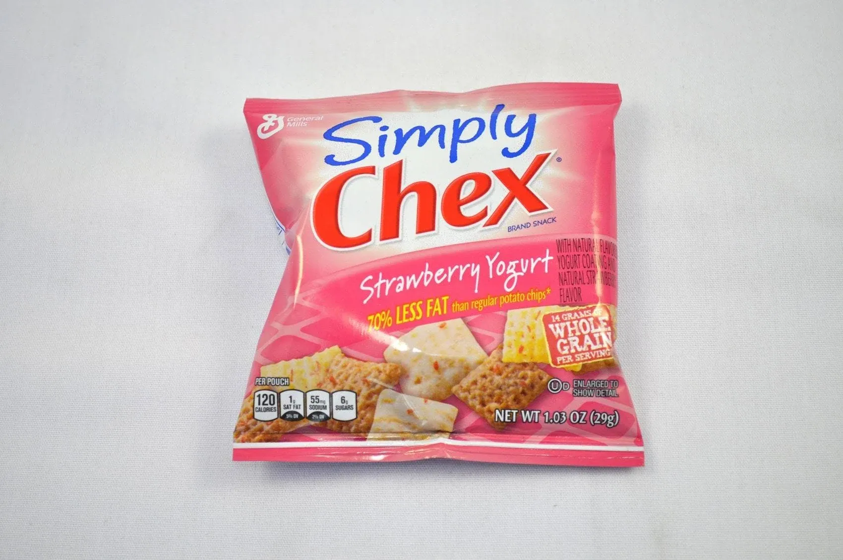 Simply Chex Strawberry Yogurt Cereal Snack Mix, 1.03 Ounce, 60 Per Case