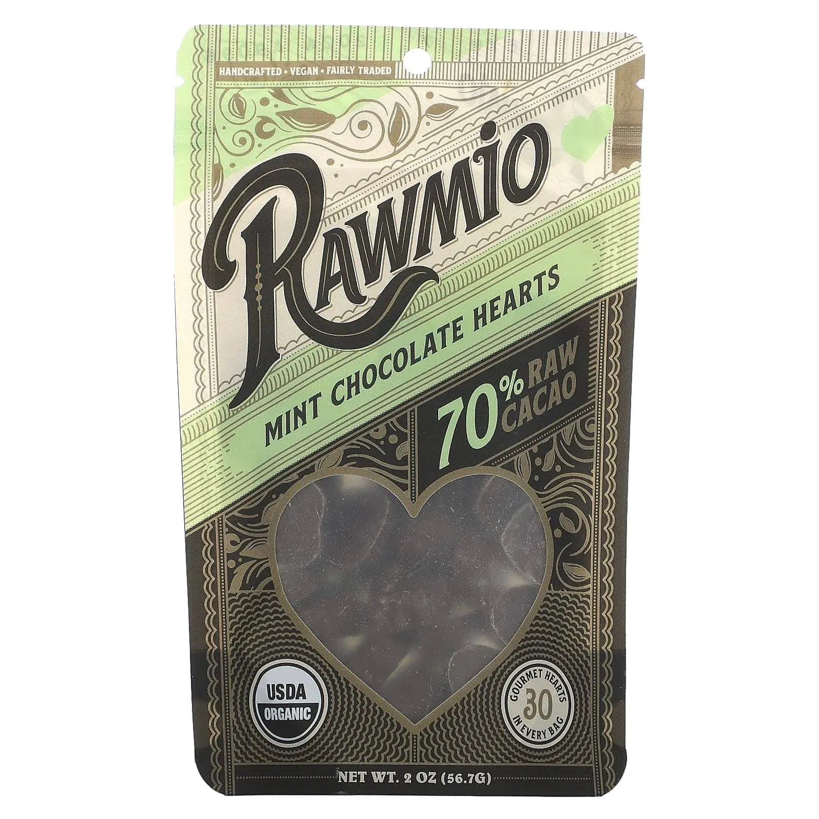 Rawmio Raw Organic Keto Chocolate Hearts 2 oz