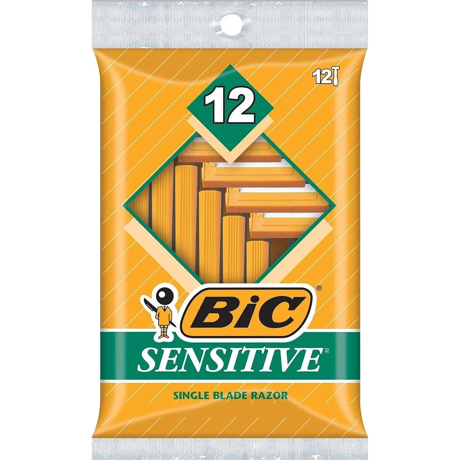 Bic Single Blade Razors 12 Pack - Sensitive