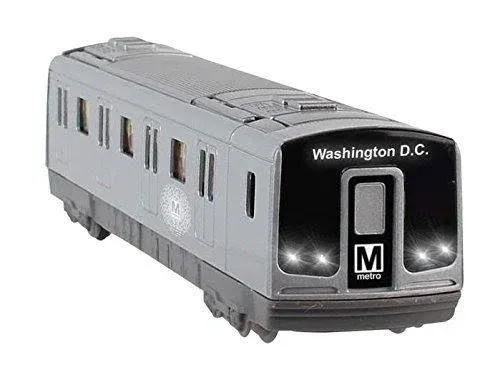 Washington DC Metro Diecast Subway Car HO Size Car model with light &amp; sound 7.5&#034;