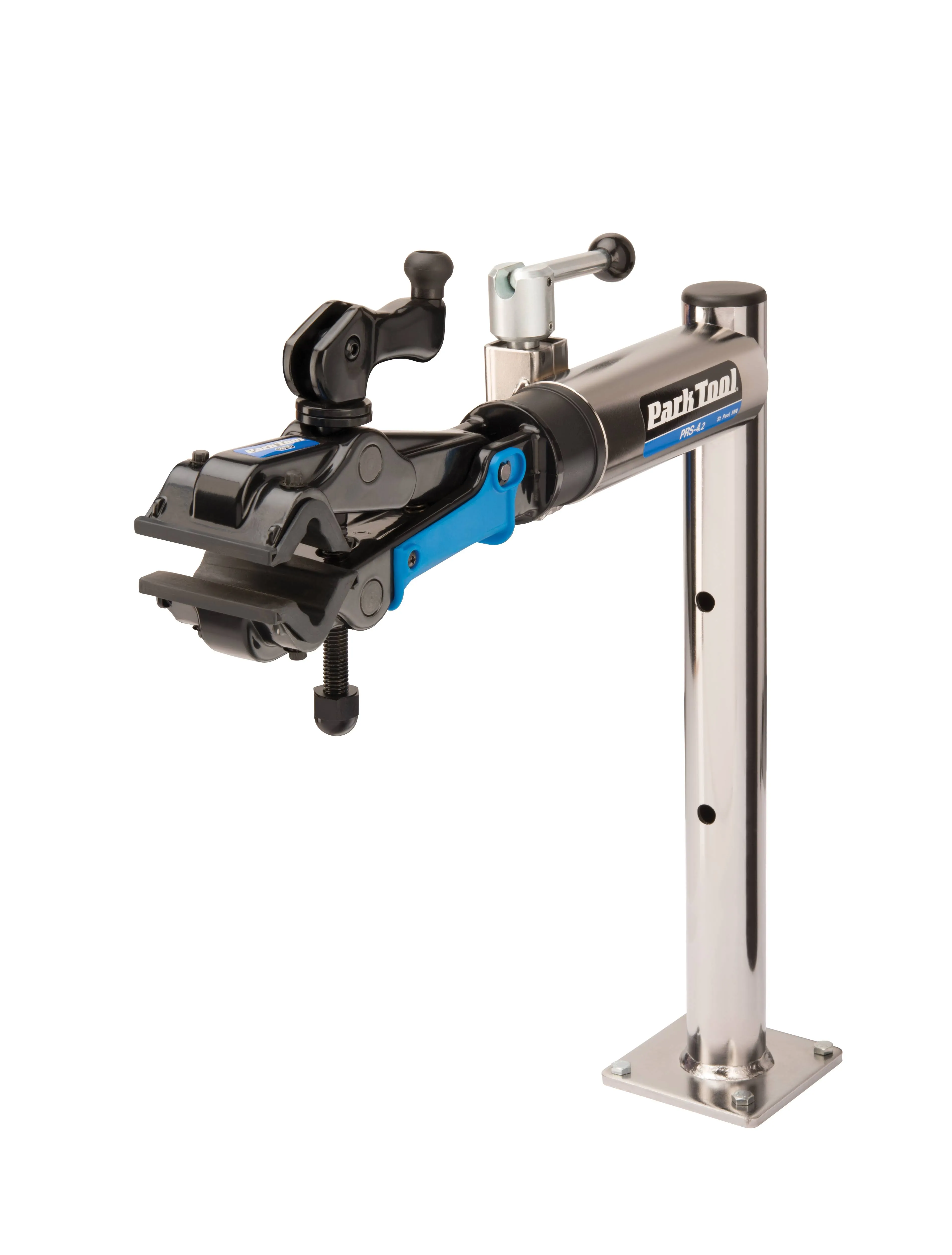 Park Tool Adult PRS-4.2-2 - Deluxe Bench Mount Repair Stand with 100-3D Micro Adjust Clamp Tool