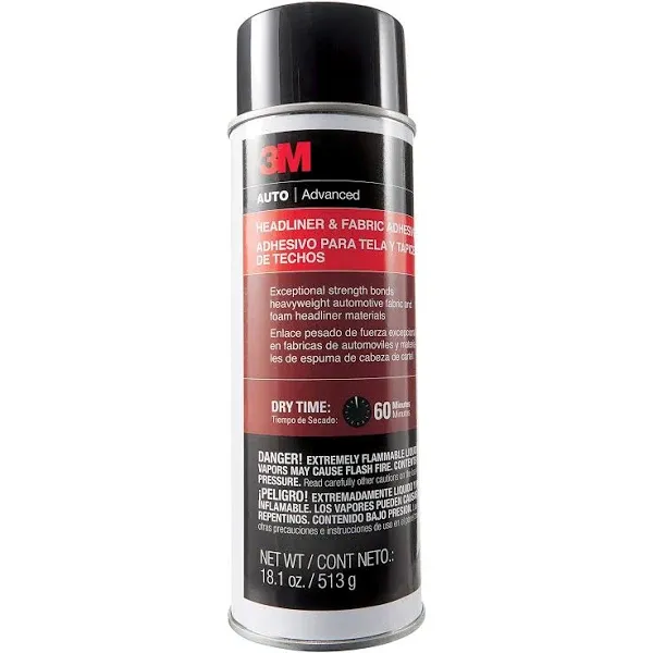 3M 38808 Headliner and Fabric rMHrh Adhesive, 18.1 Oz (2 Pack)