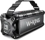 W-KING Bluetooth Speakers, 50W Deep Bass Portable Loud Bluetooth Speaker, IPX6 Waterproof Outdoor Speaker with HD Stereo Sound/Wireless Two Pairing/2-Equalizer/Power Bank/40H Playtime/TF Card/AUX/NFC