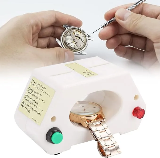 Demagnetizer, Professional Mechanical Wristwatch Demagnetizer Demagnetizing Watch Repairing Tool(US standard 115-230v)