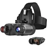 Head-Mounted Night Vision Goggles - Rechargeable Hands Free Night Vision Binoculars Goggles,1312FT Digital Infrared Viewing for Adults,Include 32GB SD Card,8X Digital Zoom