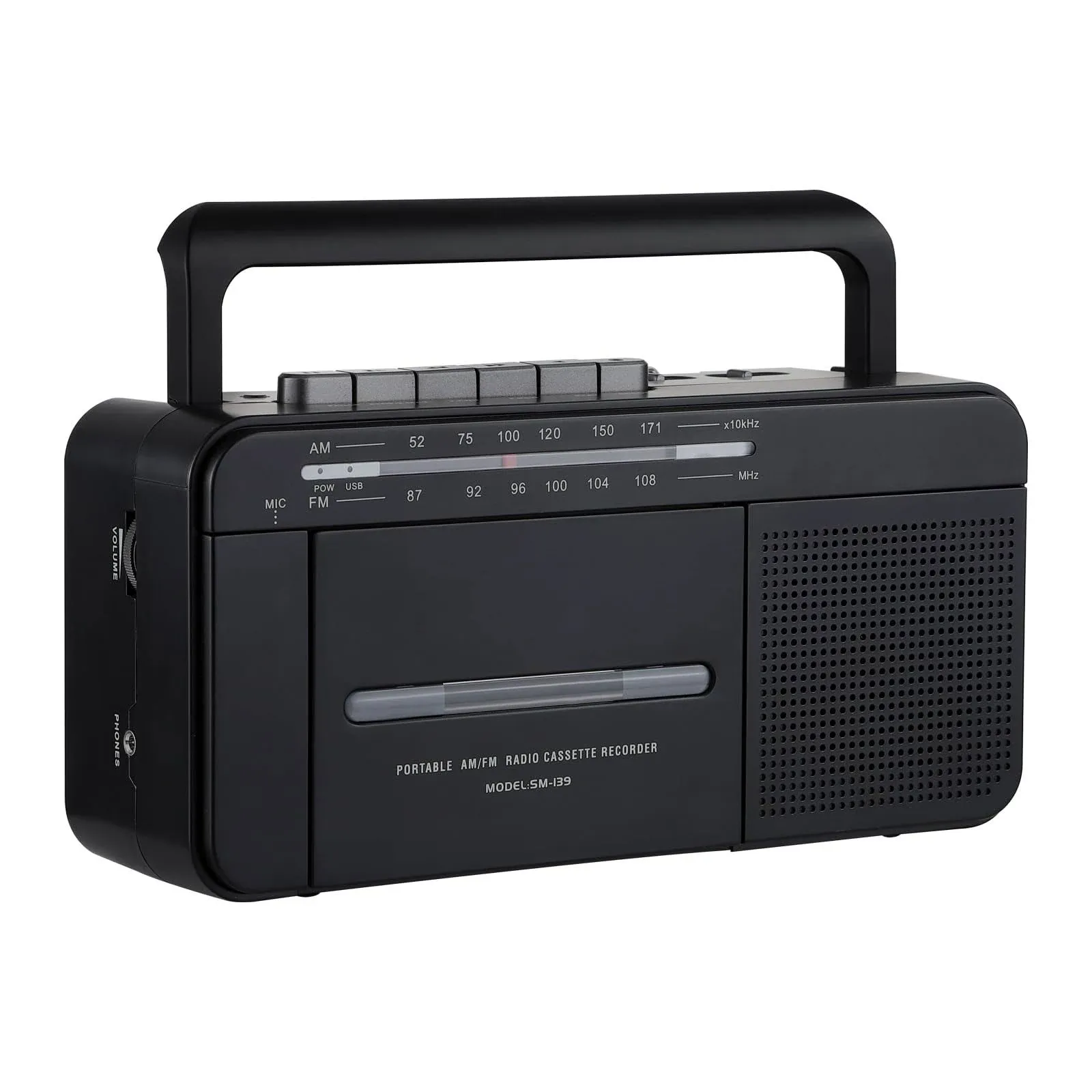 SEMIER Boombox MP3 Conversion Cassette Tape Player Recorder AM FM Radio, Cassette to MP3 Digital Converter, USB Recording, Built-in Microphone, Big Speaker and Earphone Jack by AC or C Batteries