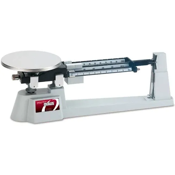 Ohaus - 80000012 Specialty Mechanical Triple Beam Balance, with Stainless Steel Plate, 610g Capacity, 0.1g Readability